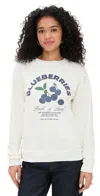 Retro Brand Blueberries Sweatshirt Antique White In Multi