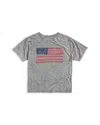Retro Brand Boys' American Flag Tee - Little Kid In Streaky Grey