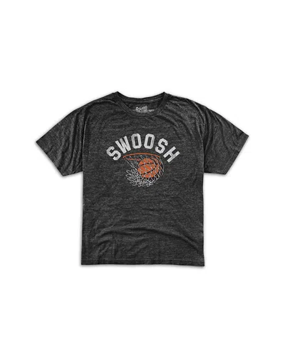 Retro Brand Boys' Triblend Crewneck Swoosh Tee - Little Kid In Streaky Black