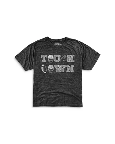Retro Brand Boys' Touch Down Tri Blend Crewneck Tee - Little Kid In Streaky Black