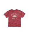 Retro Brand Boys' Triblend Crewneck Taco Tee - Little Kid In Streaky Deep Red