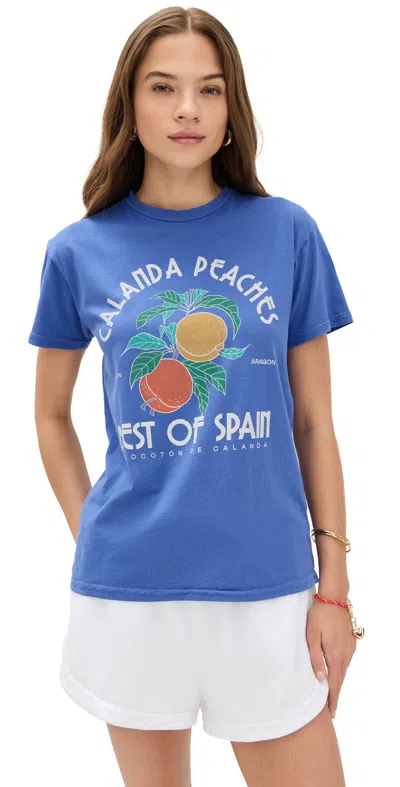Retro Brand Calanda Peaches Tee Vintage Dark Royal