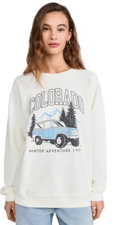 Retro Brand Colorado Sweatshirt Antique White