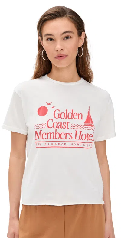Retro Brand Golden Coast Member's Hotel Portugal Tee Antique White