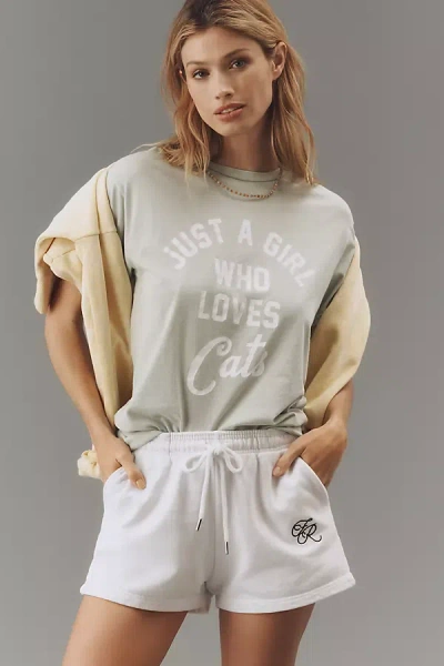 Retro Brand Just A Girl Graphic Tee In Green