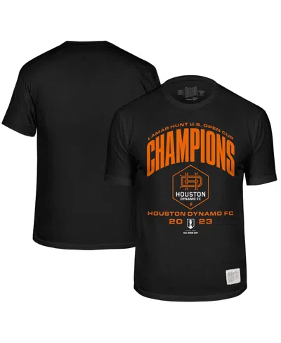 Retro Brand Men's Original  Black Houston Dynamo Fc 2023 Lamar Hunt U.s. Open Cup Champions T-shirt