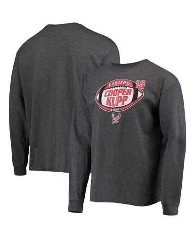 Retro Brand Men's Original  Cooper Kupp Heathered Black Eastern Washington Eagles Long Sleeve T-shirt