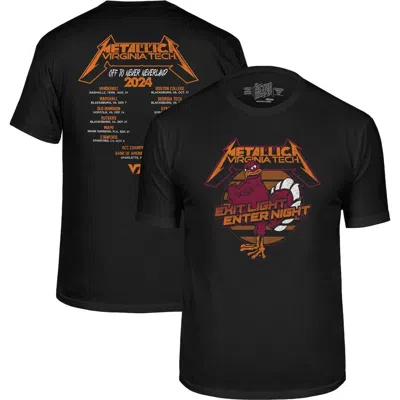 Retro Brand Original  Black Virginia Tech Hokies Metallica Retro T-shirt