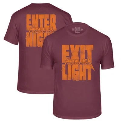 Retro Brand Original  Maroon Virginia Tech Hokies Metallica Retro T-shirt