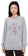 Retro Brand Saddle Up Sweatshirt Vintage Heather Grey In Gray