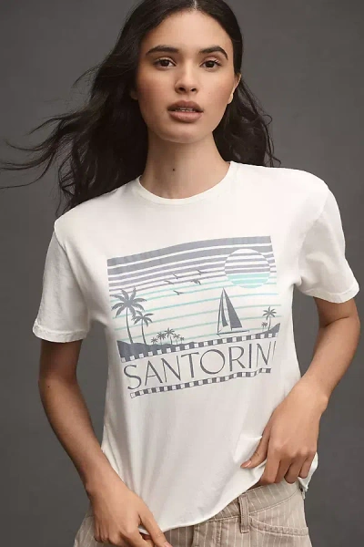 Retro Brand Santorini Graphic Tee In White