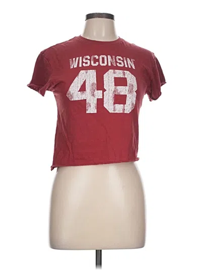 Pre-owned Retro Brand Short Sleeve T-shirt In Burgundy
