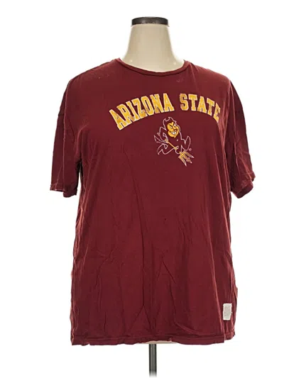 Pre-owned Retro Brand Short Sleeve T-shirt In Burgundy