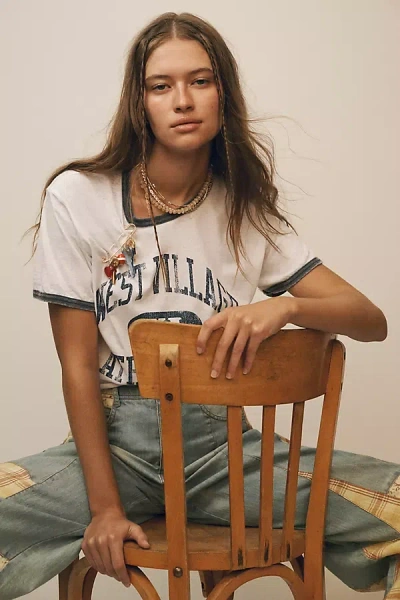 Retro Brand West Village Athletic Dept. Graphic Tee In White