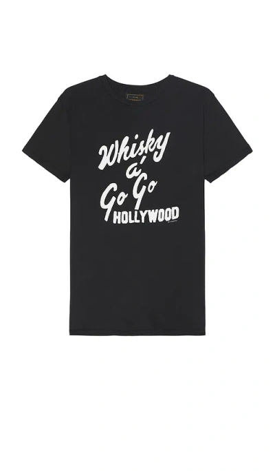 Retro Brand Whiskey A Go Go Hollywood Tee In Black