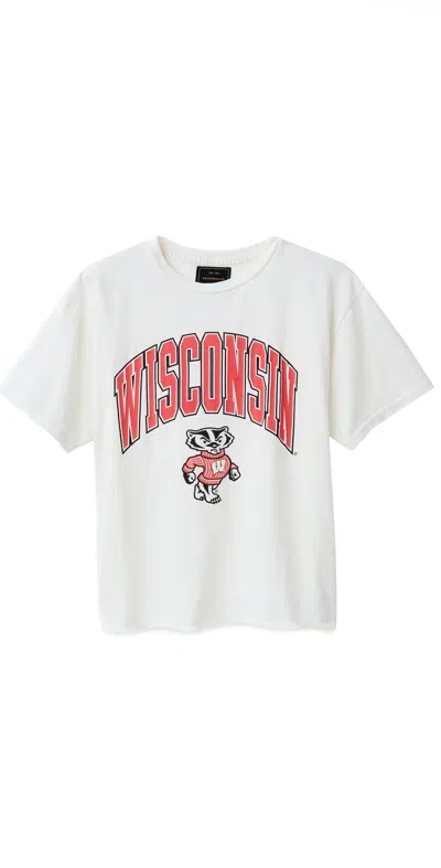 Retro Brand Wisconsin Tee Antique White