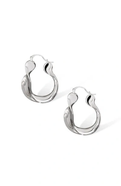 Retro Chic Breeze Silver Earrings
