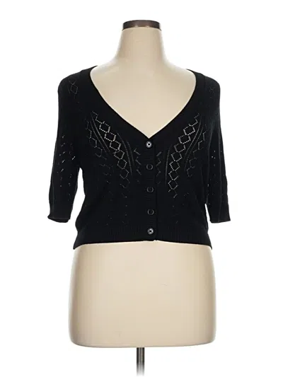 Pre-owned Retro Chic By Torrid Cardigan Sweater In Black
