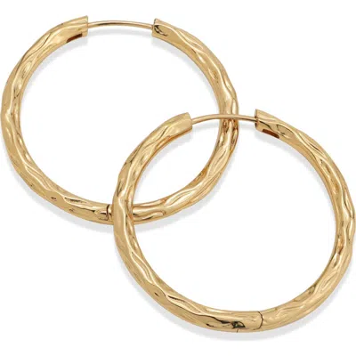 Retro Chic Grove Hoop Earrings In Gold