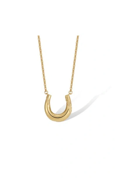 Retro Chic Leaf Necklace In Gold