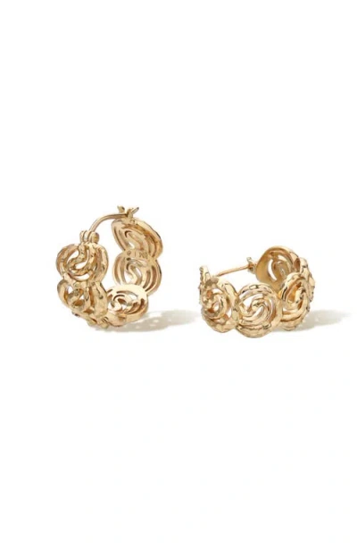 Retro Chic Mono Spiral Earring In Gold