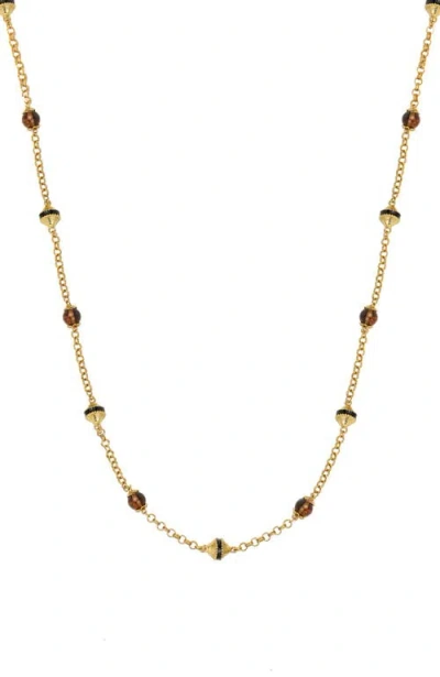 Retro Chic Roman Night Sautoir In Gold