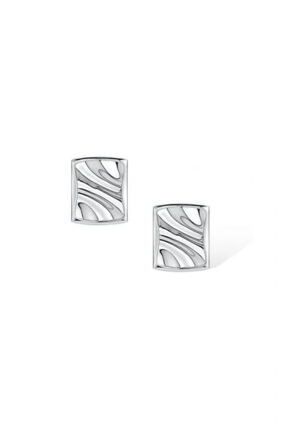 Retro Chic Tidal Glow Earrings In White