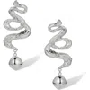 Retro Chic Wave Earrings In Orange
