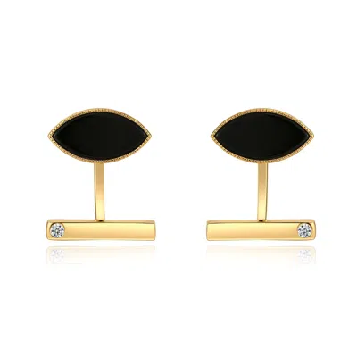 Retro Chic Women's Black / Gold Black Eyes Earrings In Multi