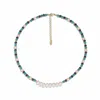 Retro Chic Women's Blue / Gold / White Thetis Necklace In Multi