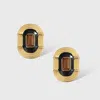 Retro Chic Women's Brown / Gold / Black Roman Night Earrings In Multi