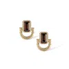 Retro Chic Women's Brown / Gold Olympieion Earrings In Multi