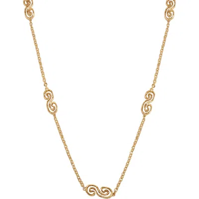 Retro Chic Women's Gold Eternal Spiral Chain Necklace
