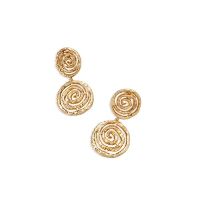 Retro Chic Women's Gold Eternal Spiral Drop Earring