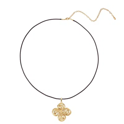 Retro Chic Women's Gold Eternal Spiral Necklace