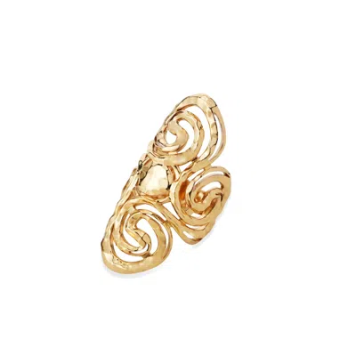 Retro Chic Women's Gold Eternal Spiral Ring