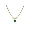 Retro Chic Women's Gold / Green Green Chain Necklace In Multi