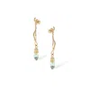 Retro Chic Women's Gold / Green Nut Fairy Dangle Earrings