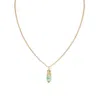 Retro Chic Women's Gold / Green Nut Fairy Pendant Necklace