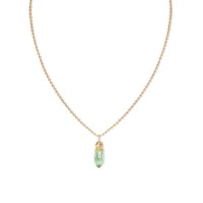 Retro Chic Women's Gold / Green Nut Fairy Pendant Necklace