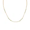 Retro Chic Women's Gold / Green Verdant Whisper Necklace In Multi