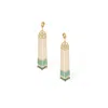 Retro Chic Women's Gold / Green Verdant Whisper Tassels Earrings In Multi