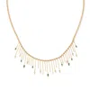 Retro Chic Women's Gold / Green Verdant Whisper Tassels Necklace In Multi