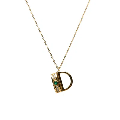 Retro Chic Women's Gold Letter D Alphabet Necklace