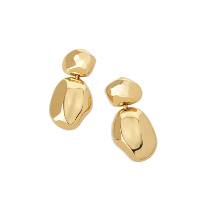 Retro Chic Women's Gold Lumina Orbit Dangle Earrings