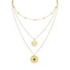 Retro Chic Women's Gold Madonna Necklaces Set In Gold