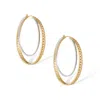 Retro Chic Women's Gold / Silver Colosseum Earrings In Multi