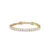 Retro Chic Women's Gold / White Aurelia Tennis Bracelet In Multi