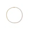 Retro Chic Women's Gold / White Aurelia Tennis Necklace In Multi