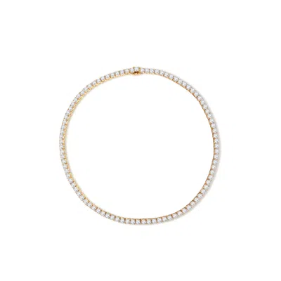 Retro Chic Women's Gold / White Aurelia Tennis Necklace In Multi